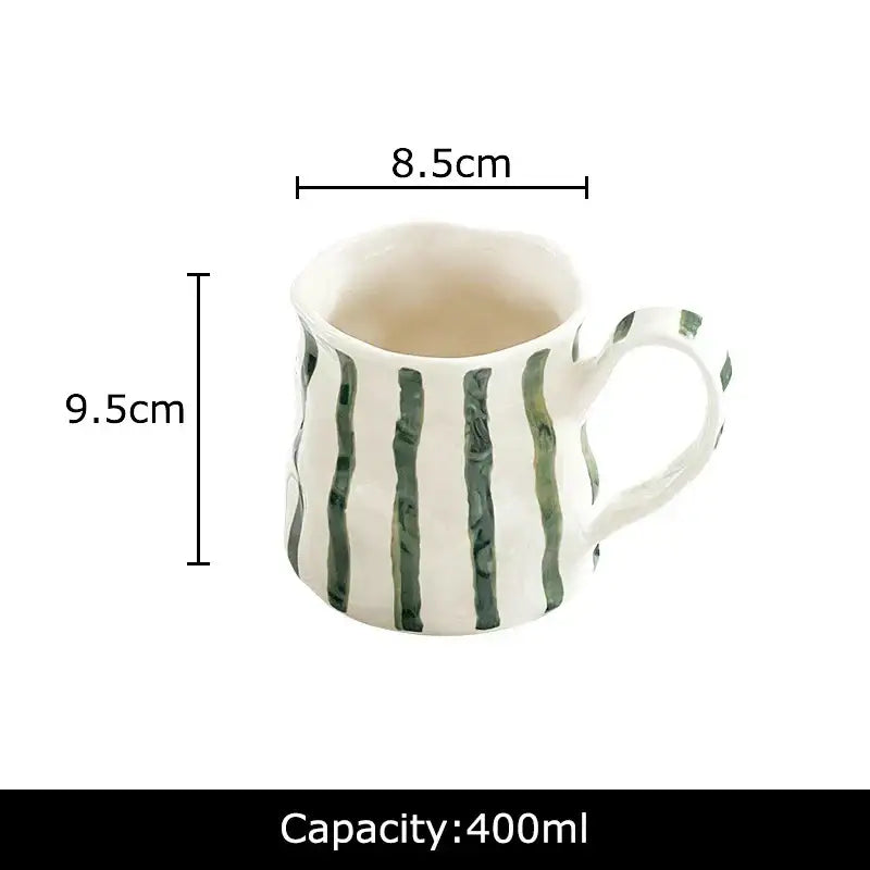 Striped Porcelain Mug Set
