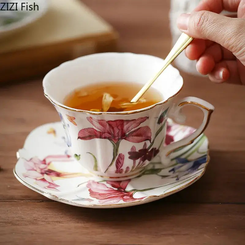 Iris Porcelain Tea Cup