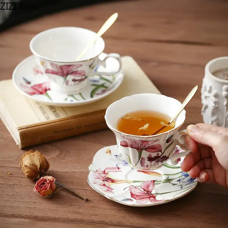 Iris Porcelain Tea Cup
