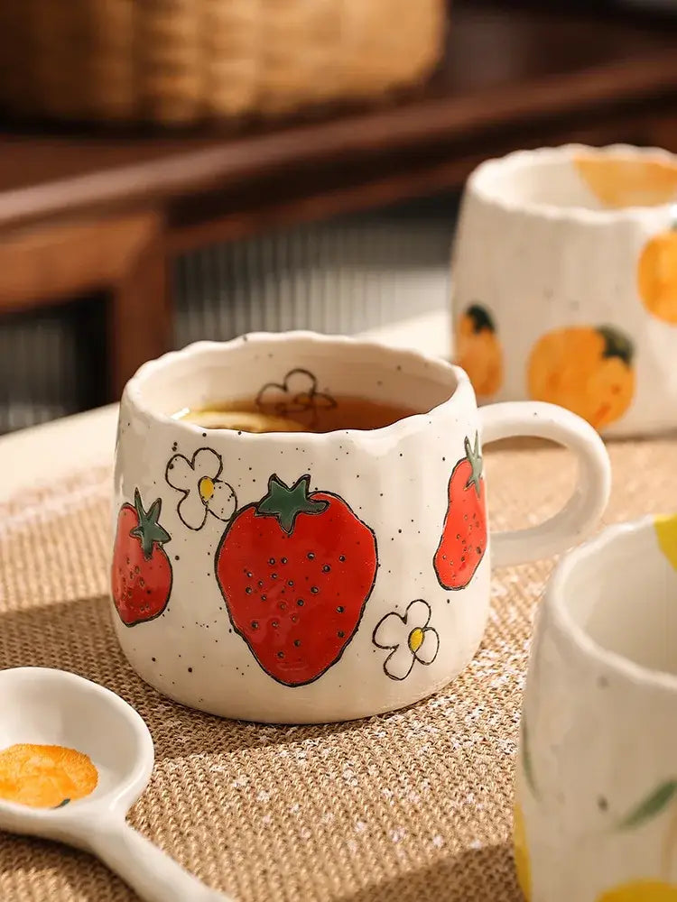 Fruit Motif Ceramic Mug