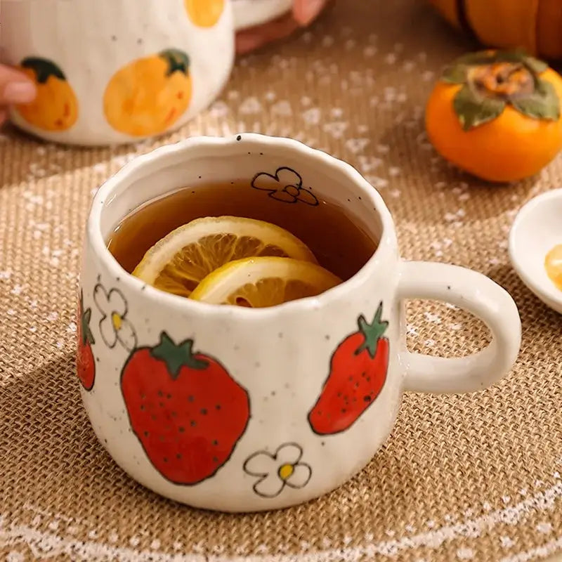 Fruit Motif Ceramic Mug