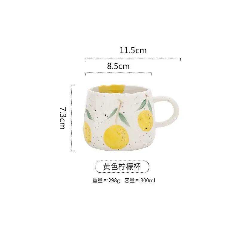Fruit Motif Ceramic Mug