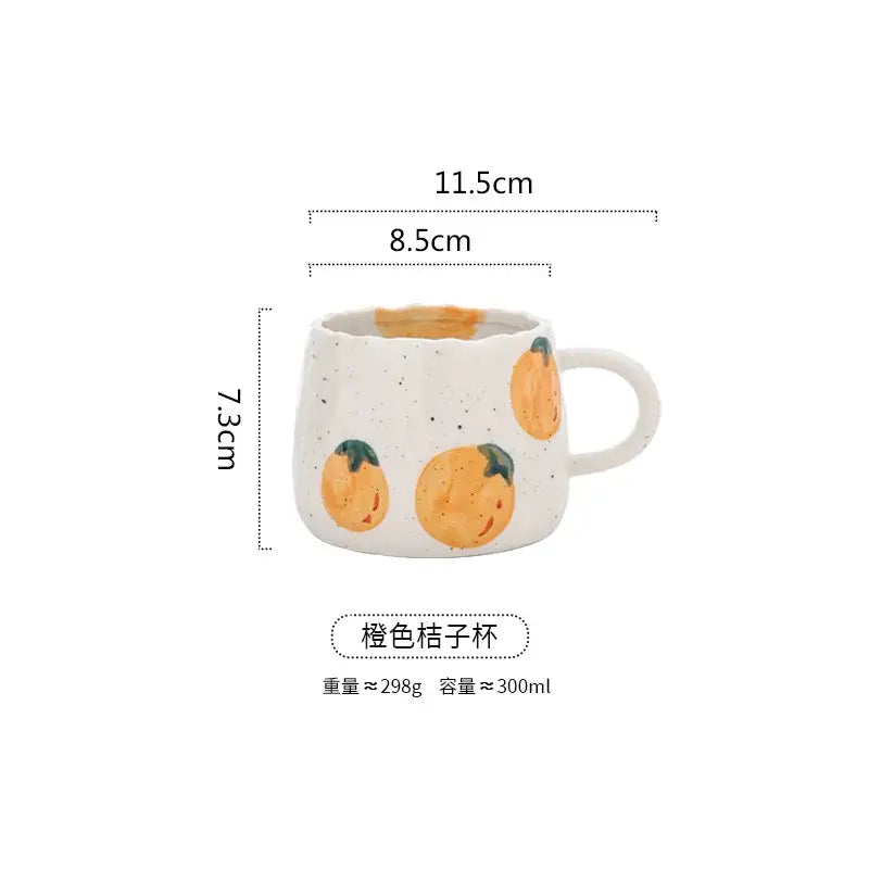 Fruit Motif Ceramic Mug