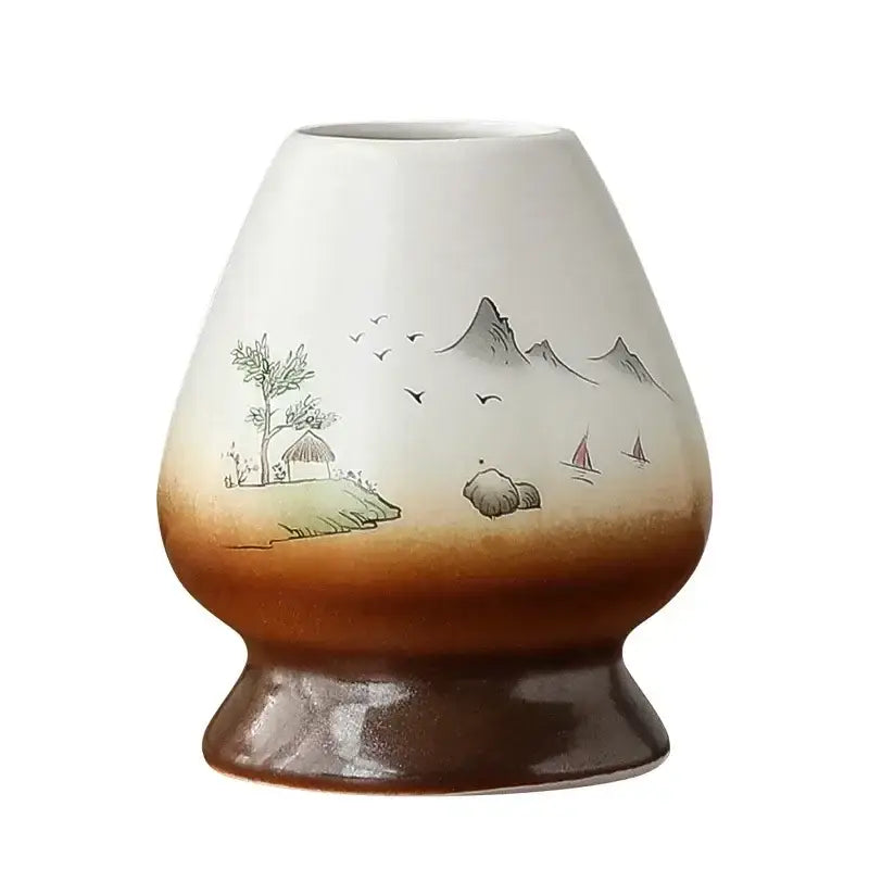 White Ceramic Matcha Stand
