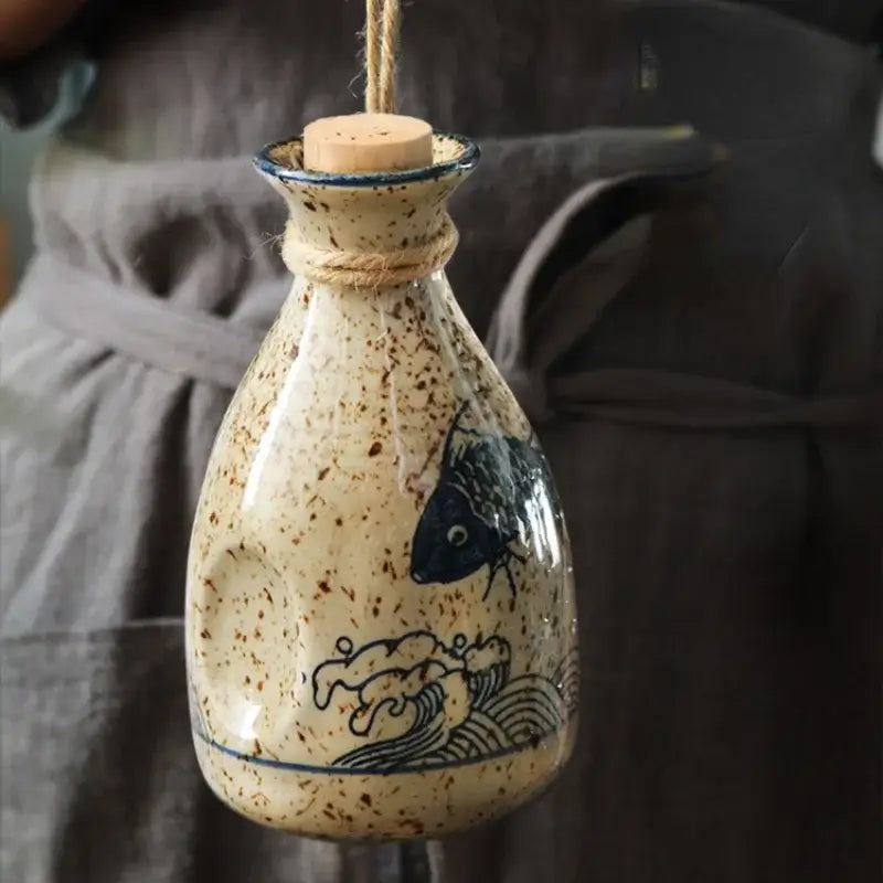 Speckled Ceramic Wine Set