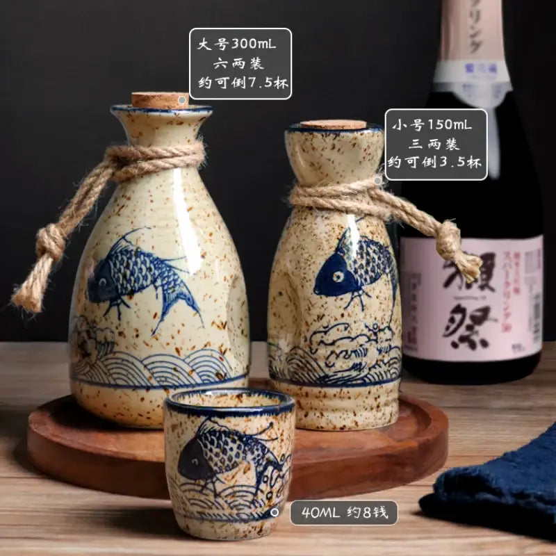 Speckled Ceramic Wine Set