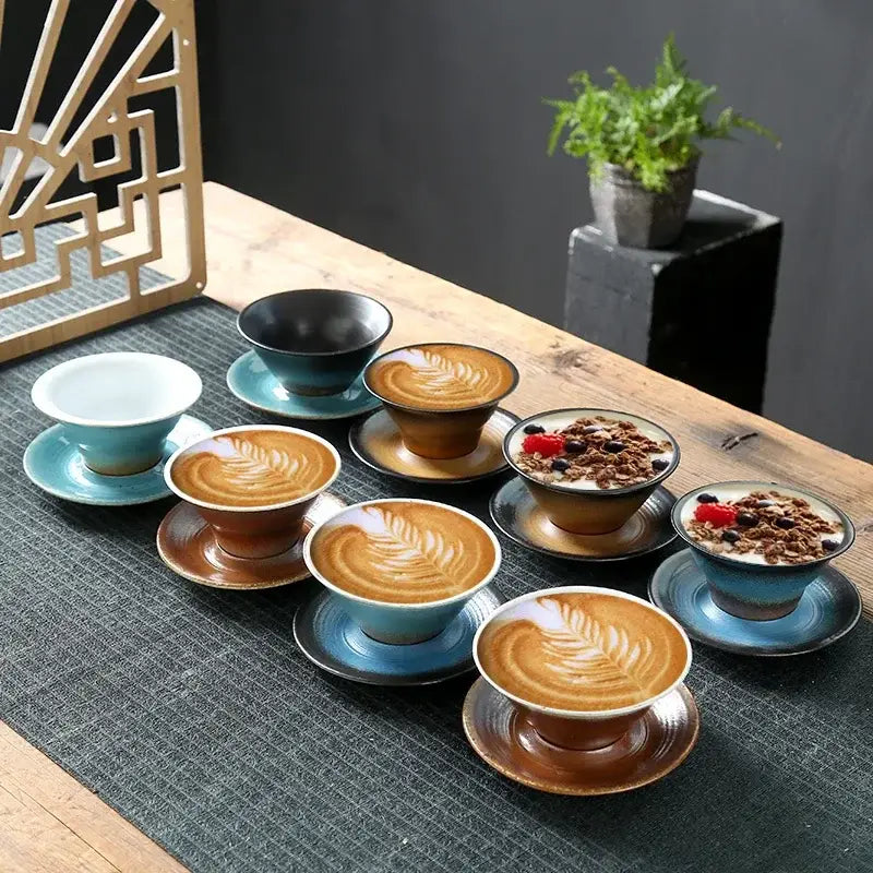Amber Ceramic Latte Set