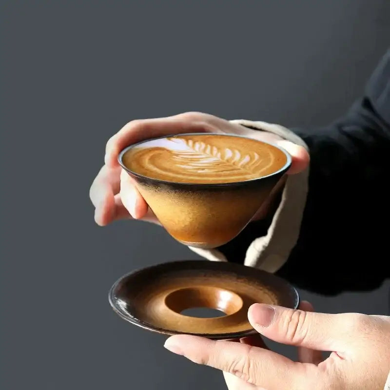 Amber Ceramic Latte Set