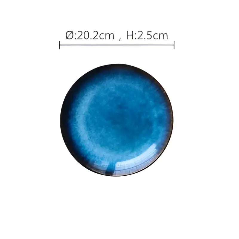 Gradient Blue Ceramic Plates