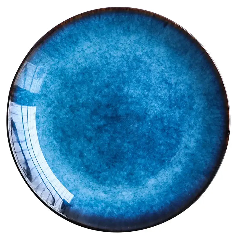 Gradient Blue Ceramic Plates