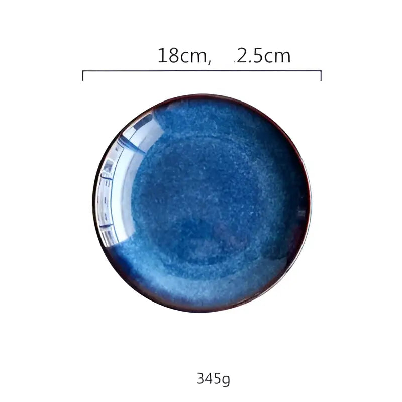 Gradient Blue Ceramic Plates