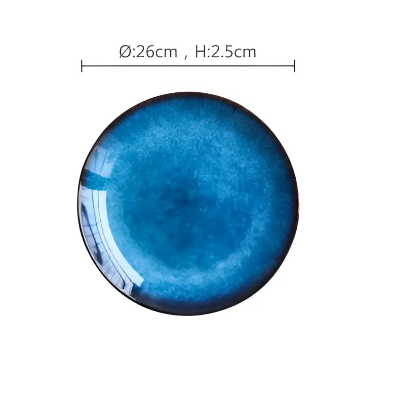 Gradient Blue Ceramic Plates