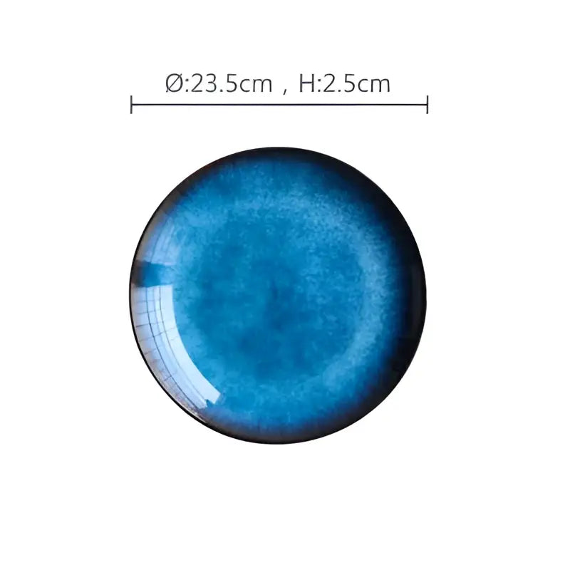 Gradient Blue Ceramic Plates
