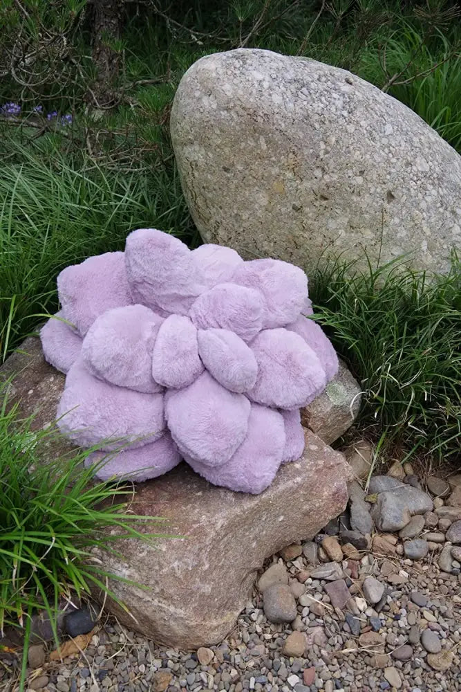 Lavender Succulent Throw Pillow