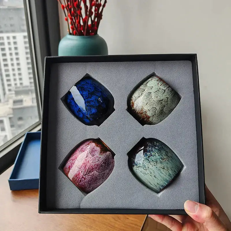 Multicolor Ceramic Tea Cups