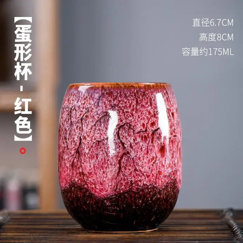Multicolor Ceramic Tea Cups Handcrafted 175ml