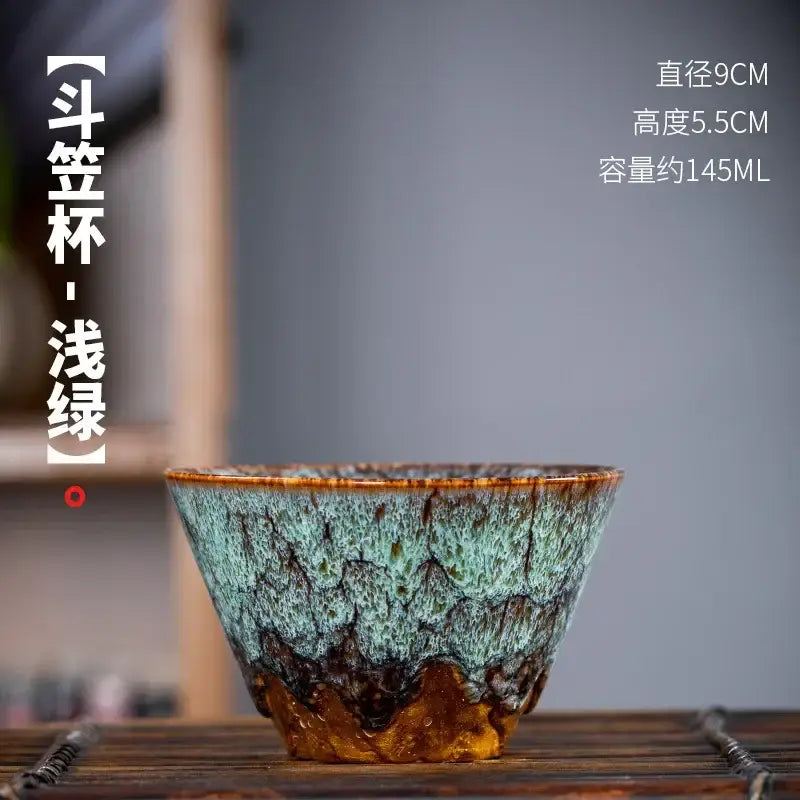 Multicolor Ceramic Tea Cups Handcrafted 175ml