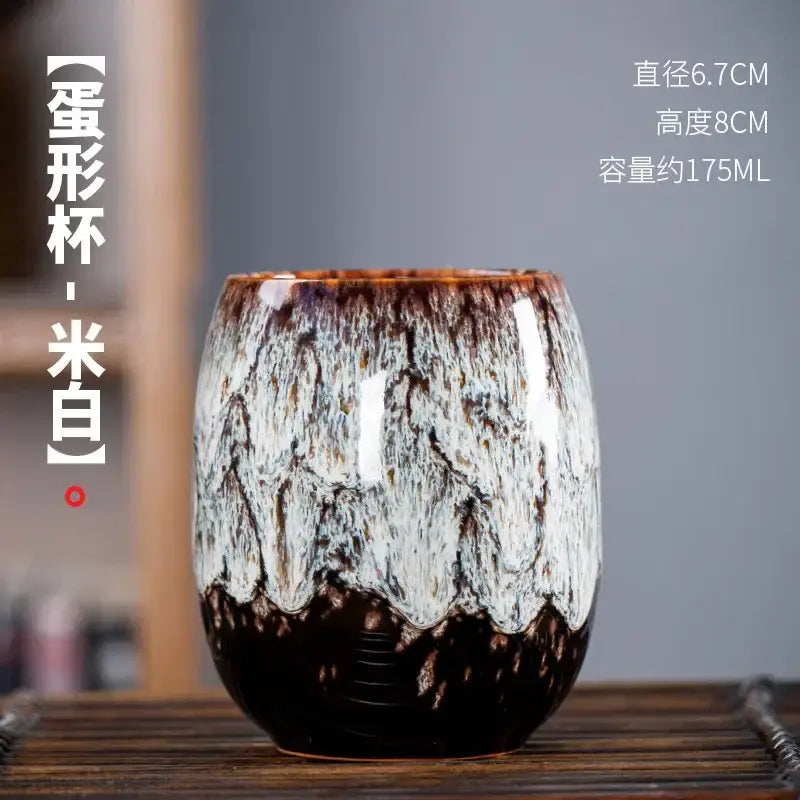 Multicolor Ceramic Tea Cups Handcrafted 175ml