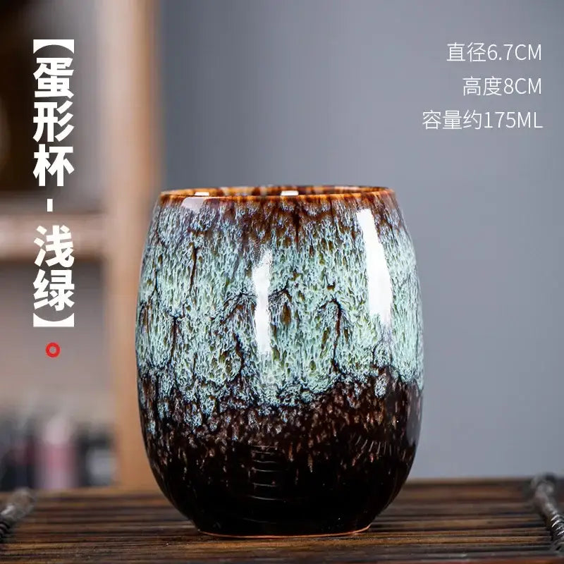 Multicolor Ceramic Tea Cups Handcrafted 175ml