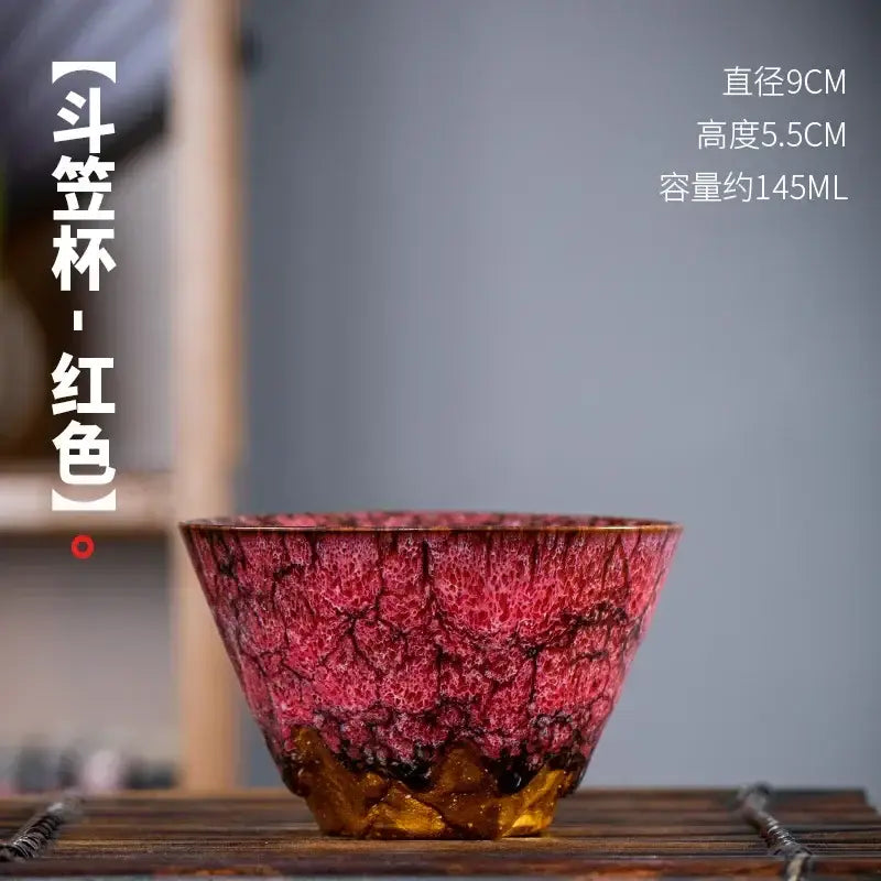 Multicolor Ceramic Tea Cups Handcrafted 175ml