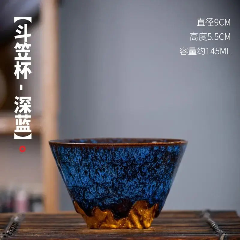 Multicolor Ceramic Tea Cups Handcrafted 175ml
