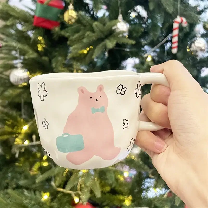 White Ceramic Bear Mug