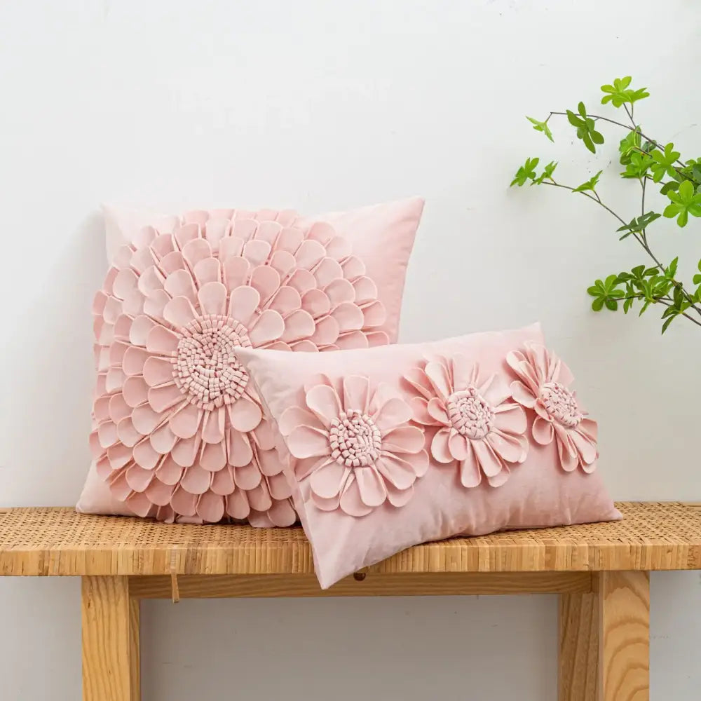 Velvet Chrysanthemum Cushion Cover