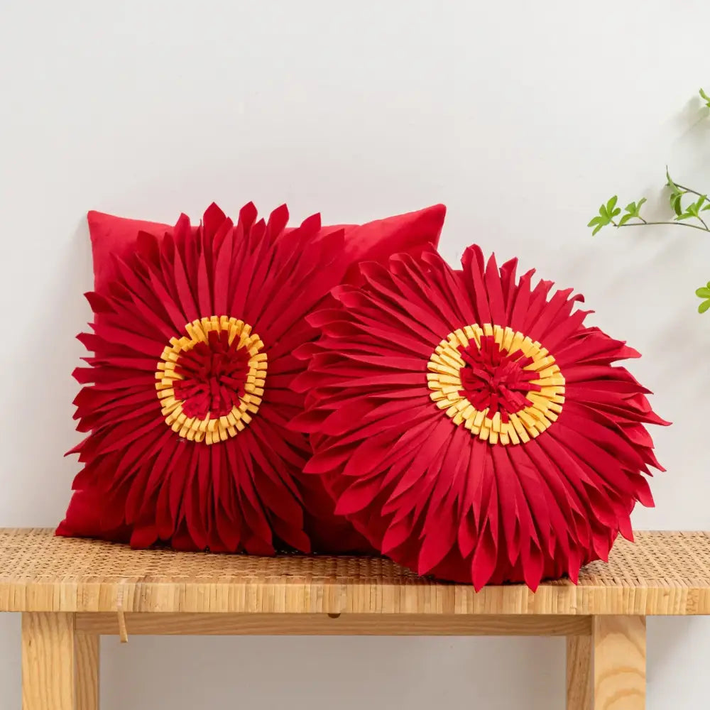 Velvet Chrysanthemum Cushion Cover