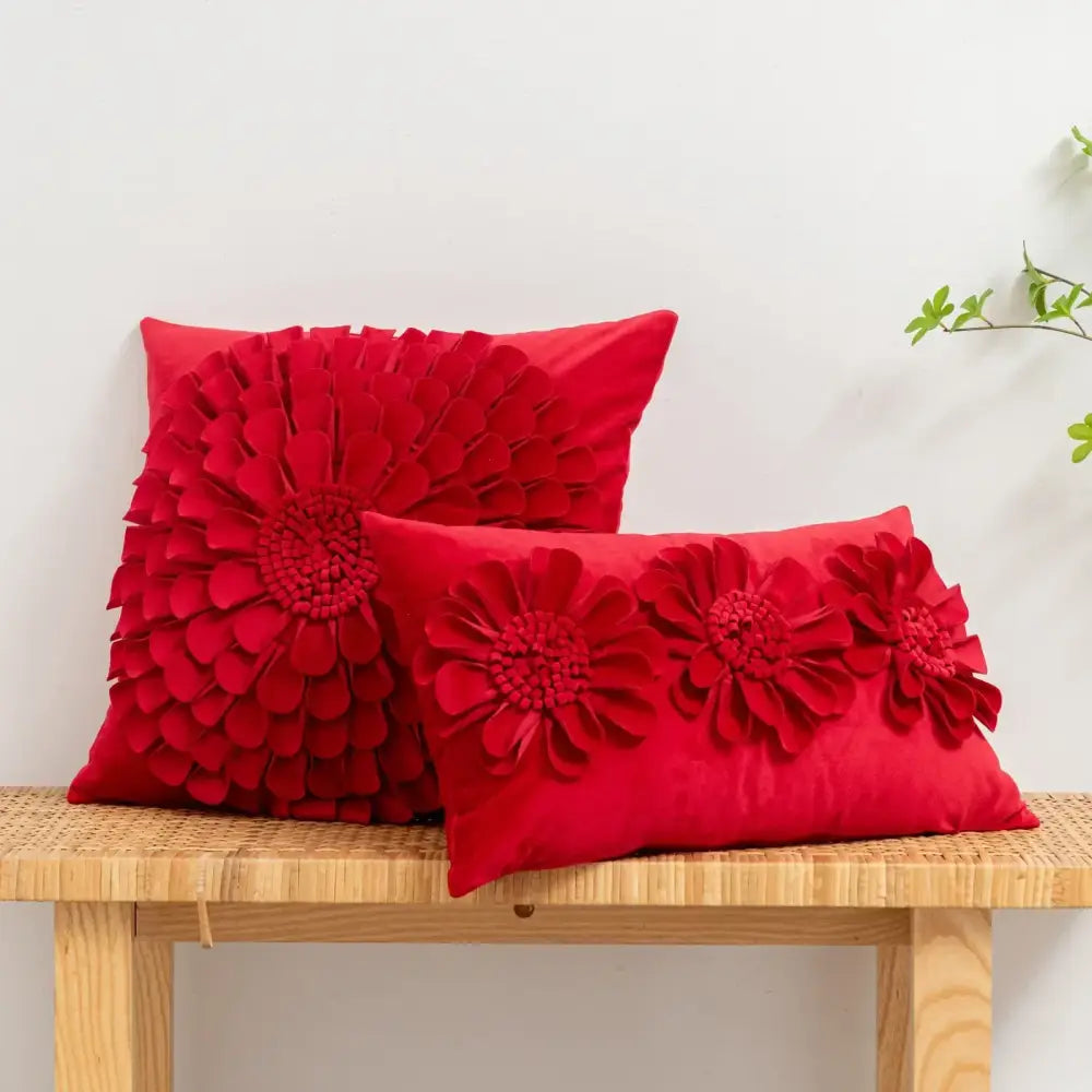 Velvet Chrysanthemum Cushion Cover