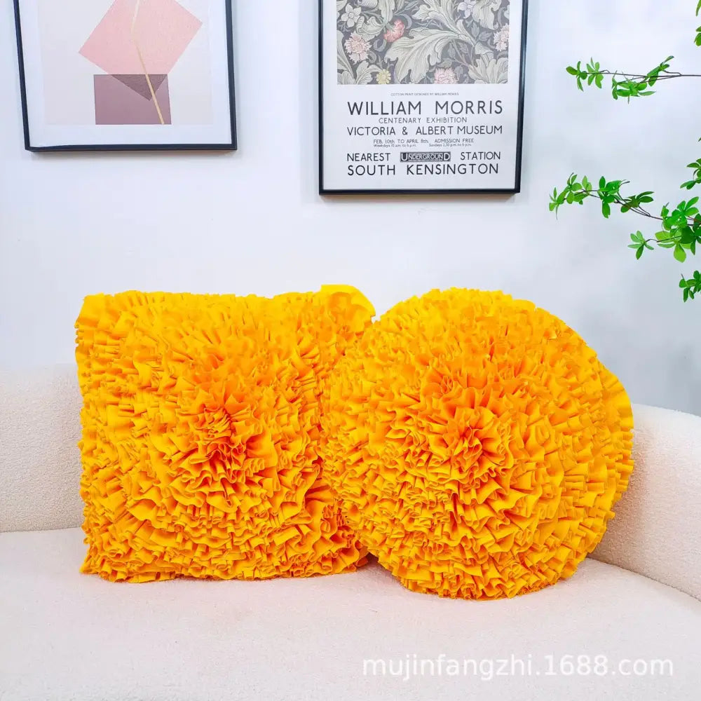 Velvet Chrysanthemum Cushion Cover
