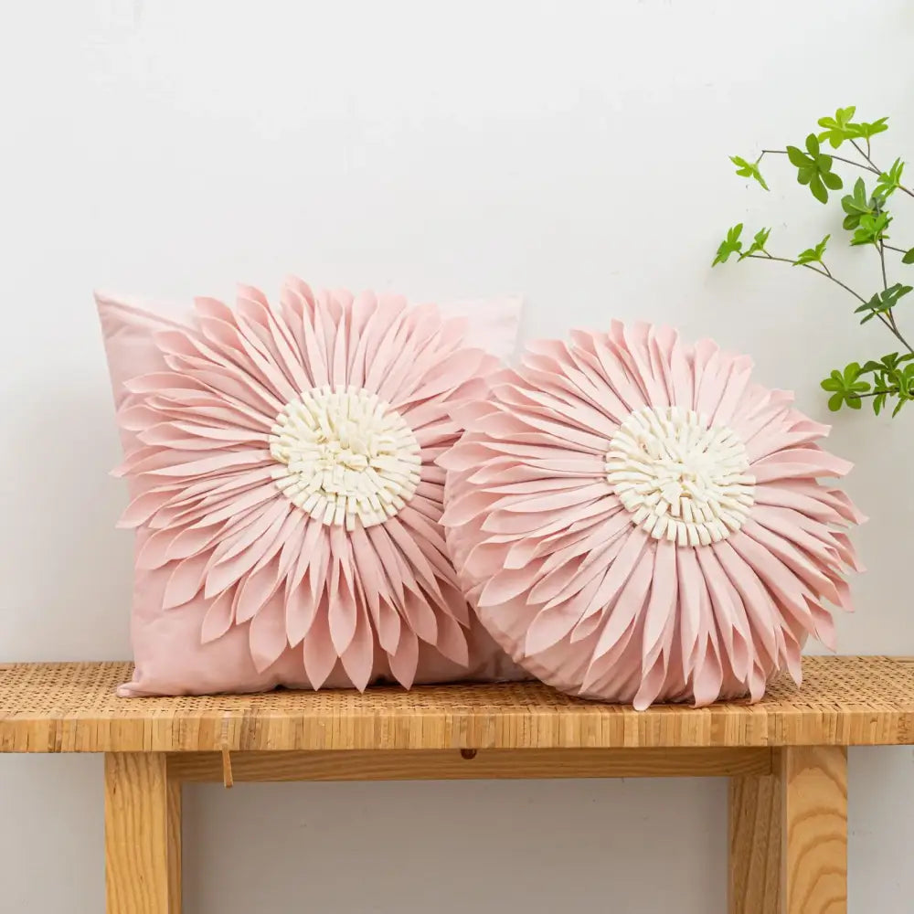 Velvet Chrysanthemum Cushion Cover