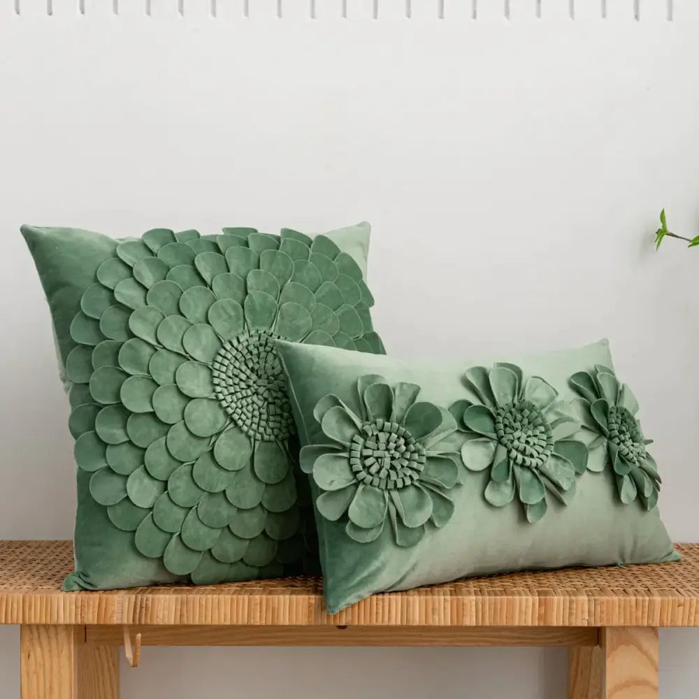 Velvet Chrysanthemum Cushion Cover
