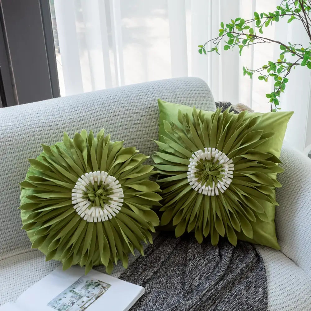 Velvet Chrysanthemum Cushion Cover