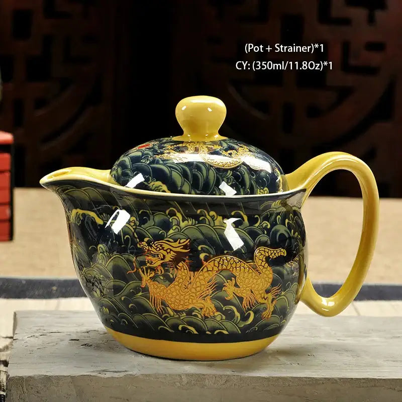 Ceramic Dragon Kung Fu Teapot