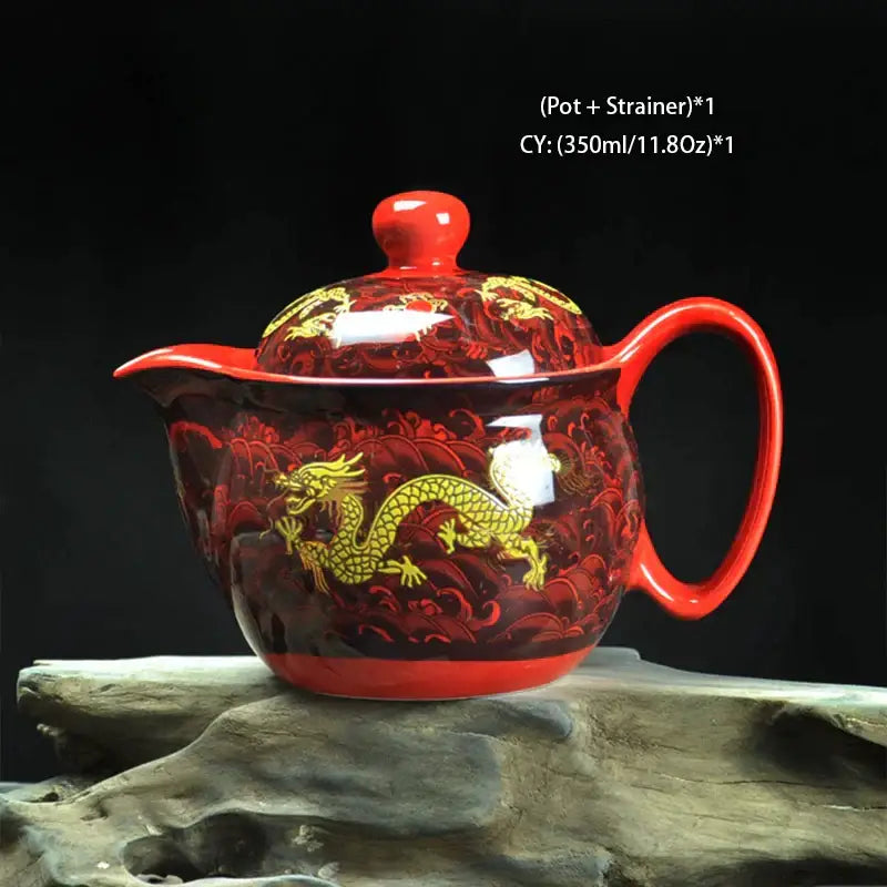 Ceramic Dragon Kung Fu Teapot