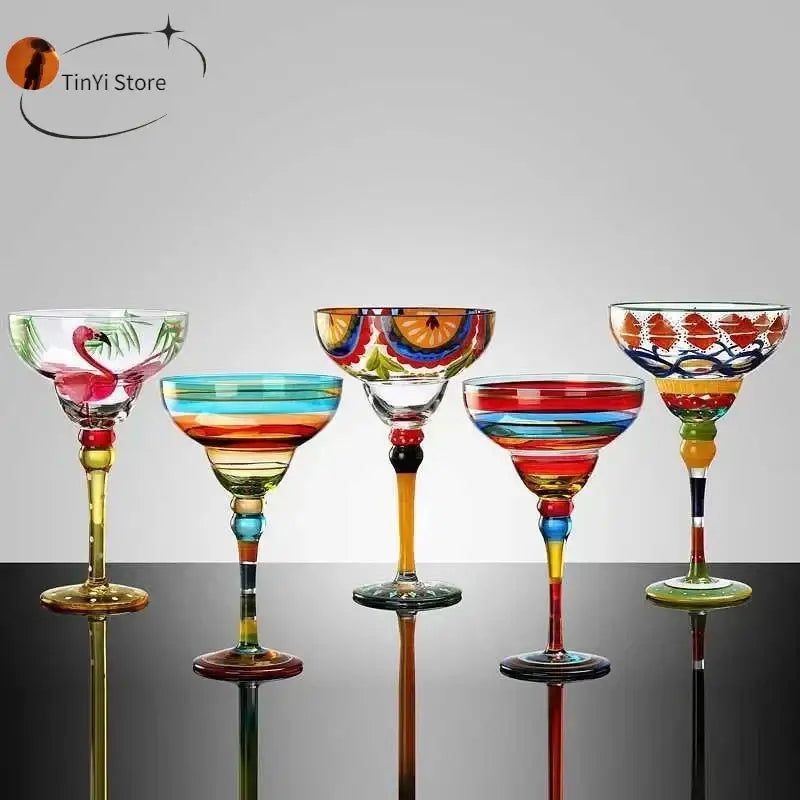 Colorful Margarita Wine Glasses