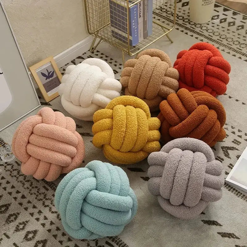 Knotted Boucle Plush Pillow