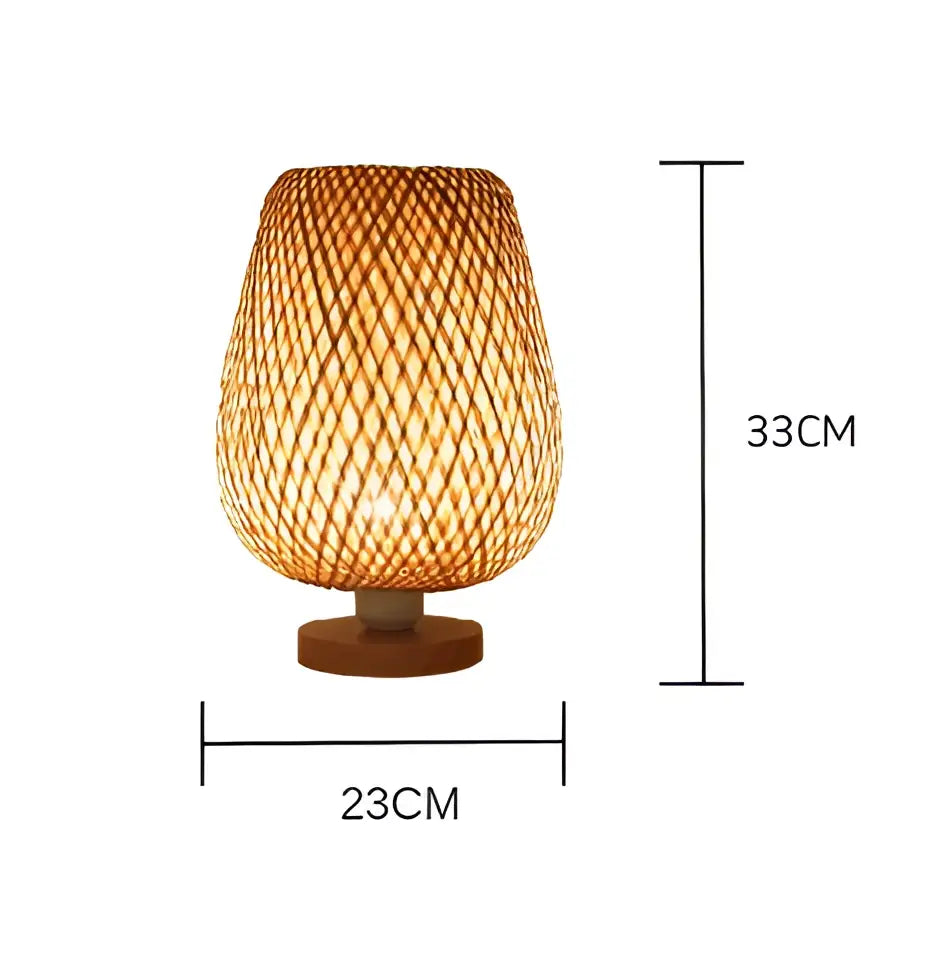 Woven Bamboo Table Lamp