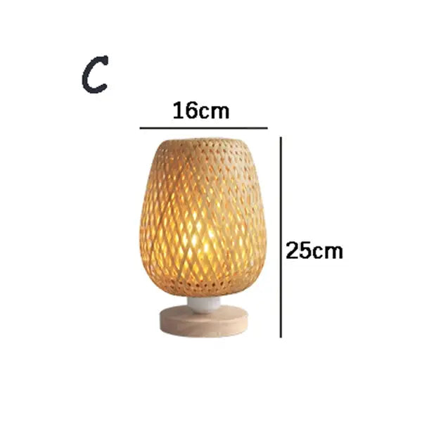 Woven Bamboo Table Lamp