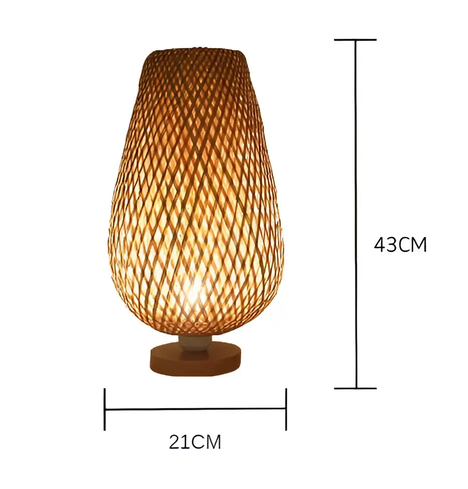 Woven Bamboo Table Lamp