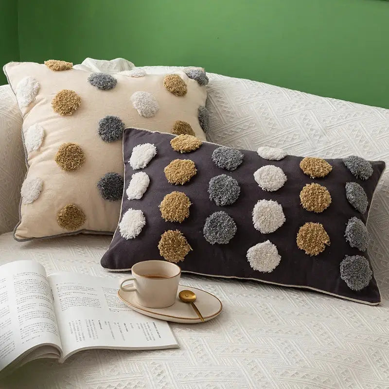 Cream Geometric Pillow Cover