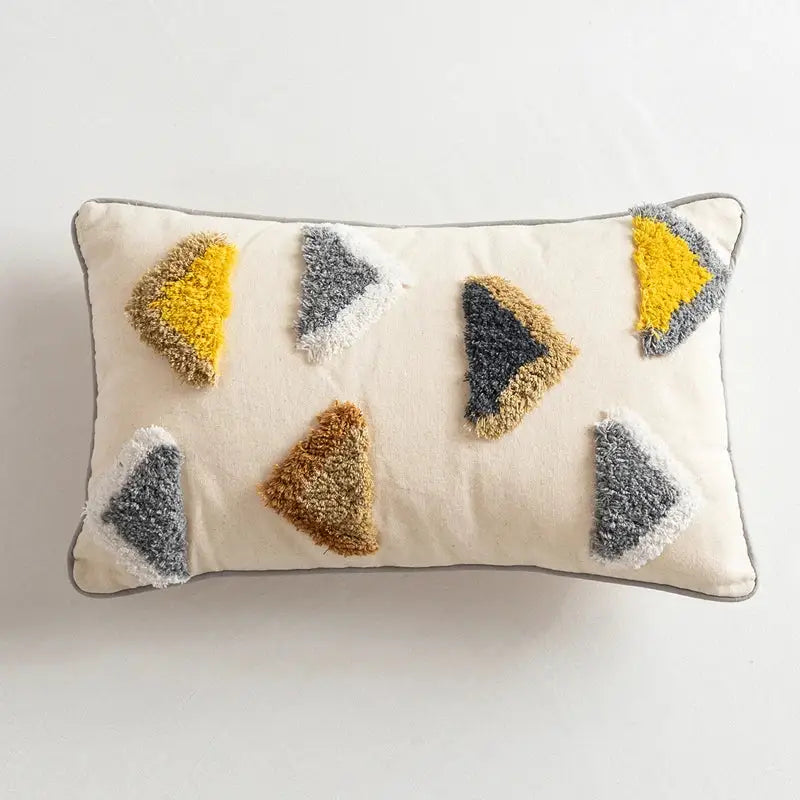 Cream Geometric Pillow Cover