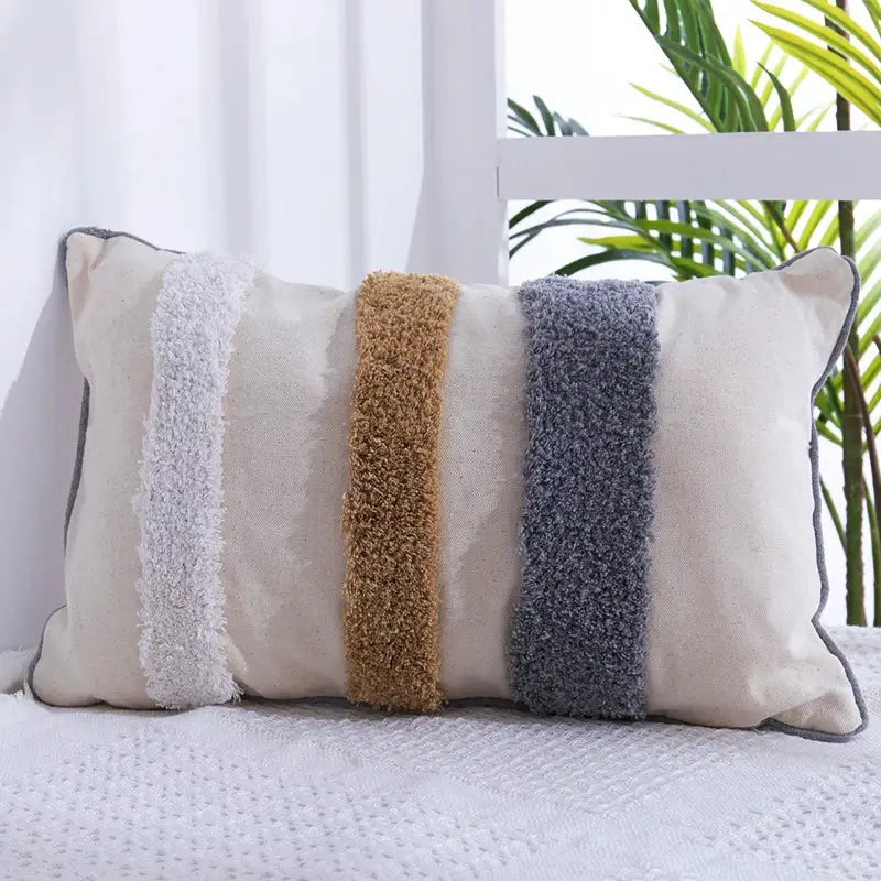 Cream Geometric Pillow Cover