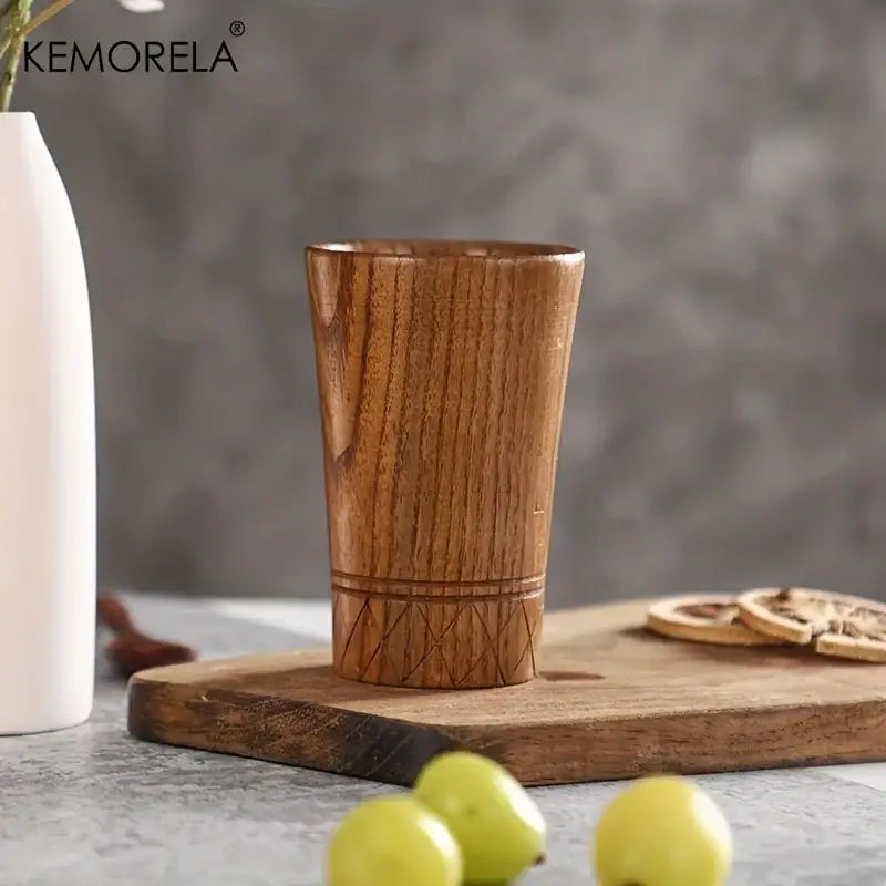 Brown Wooden Tea Cups