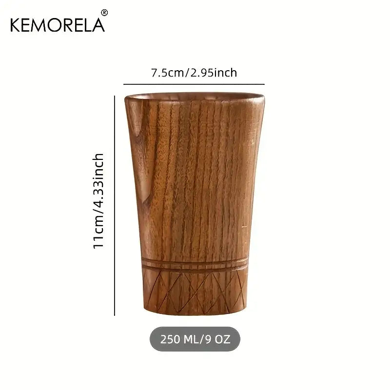Brown Wooden Tea Cups