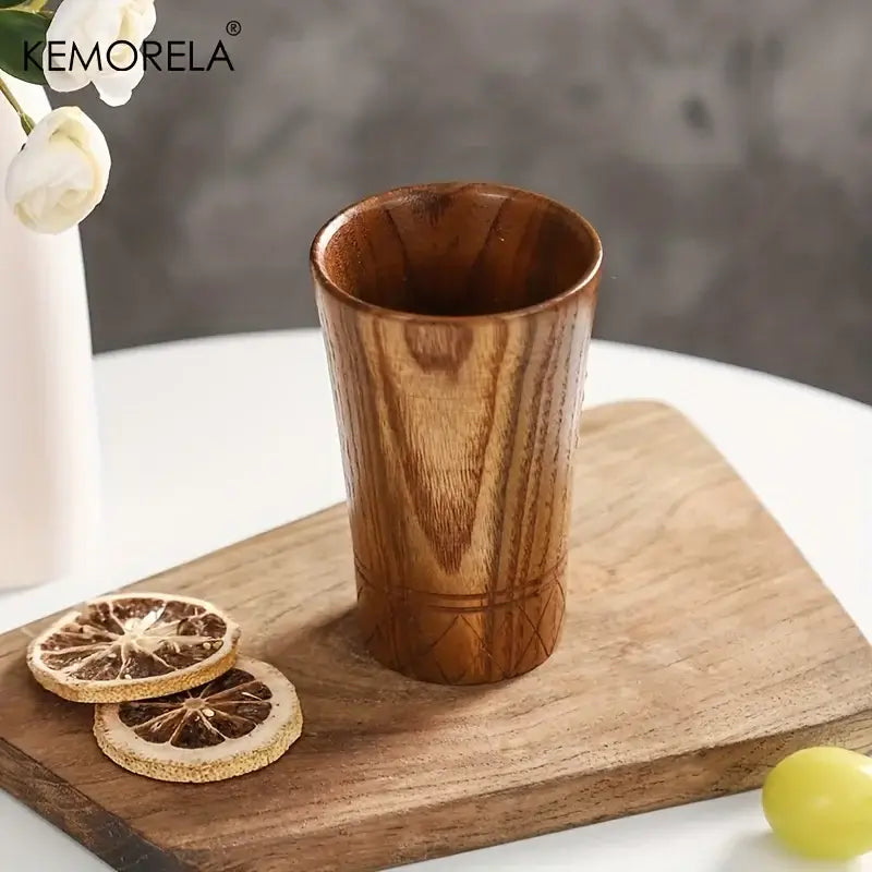 Brown Wooden Tea Cups