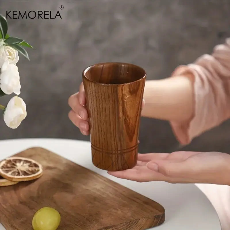 Brown Wooden Tea Cups