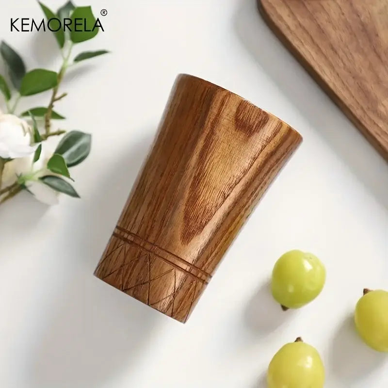 Brown Wooden Tea Cups