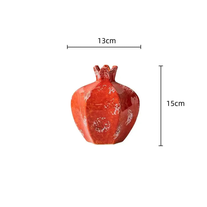 Red Ceramic Vase Set