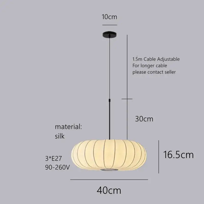 Silk Pumpkin Pendant Light